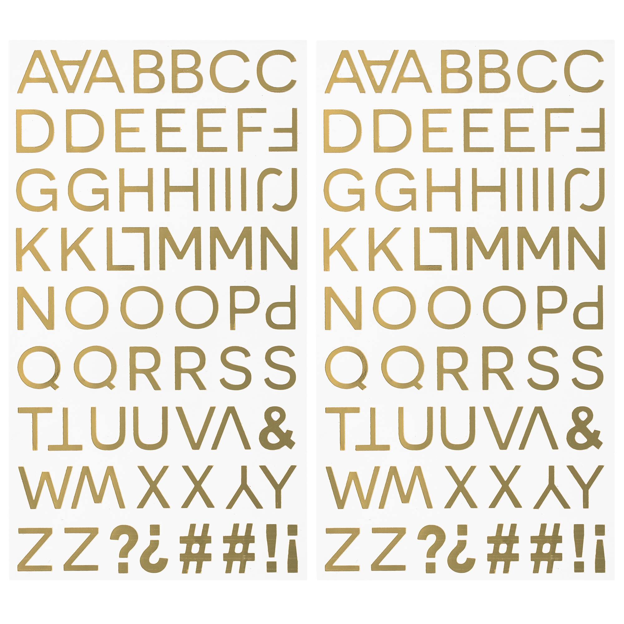 12 Pack: Gold Foil Thin Alphabet Stickers by Recollections™